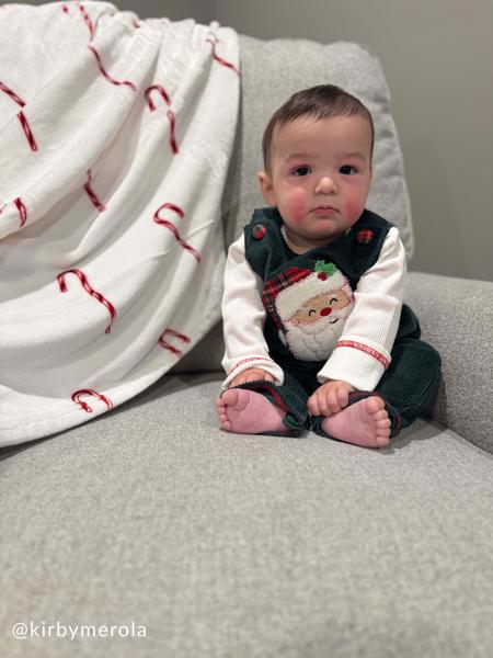 Santa Green Baby Longall Set