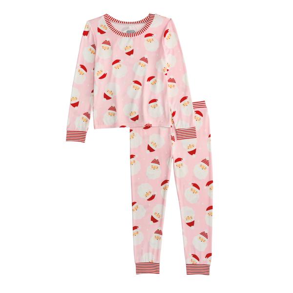 Pink Santa Glow Toddler Pajamas