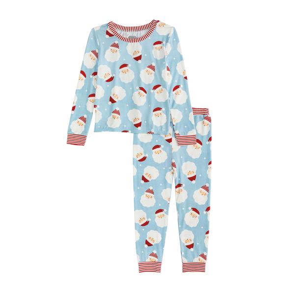 Blue Santa Glow Toddler Pajamas